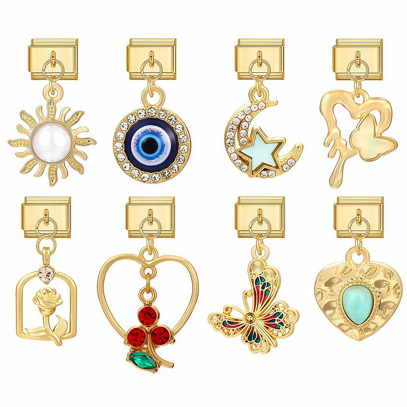 DIY Fashion Creative Retro Charm Italian Module Bracelet Connector Exquisite Pendant Accessories Jewelry DIY Fashion Creative Retro Charm Italian Module Bracelet Connector Exquisite Pendant Accessories Jewelry