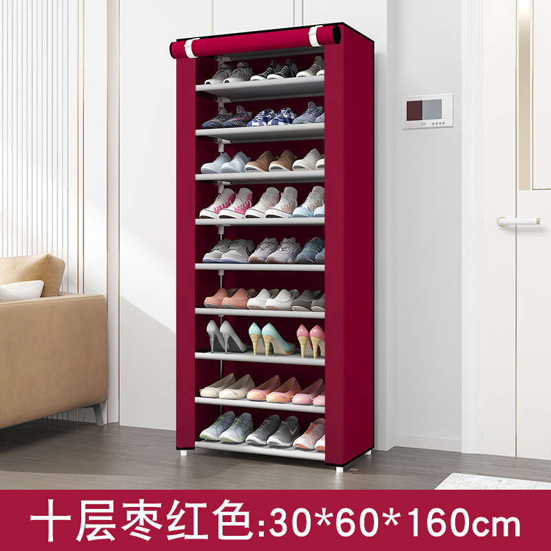 Zapatero simple de varias capas, combinación de estantes para zapatos para el hogar, almacenamiento en la entrada, zapatero a prueba de polvo, almacenamiento y organización para dormitorios, zapatero pequeño