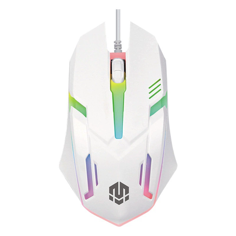 В наличии Оптовая рисовая душа M103 красочный светящийся компьютер USB проводная мышь трансграничной внешней торговли Английская упаковка