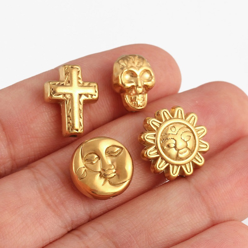 All Seasons Season 3 PCS/Package 304 Stainless Steel Sun Butterfly Skull DIY Ornament Accessories Beads