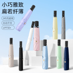 超軽量傘 全自動フラット 70% off 日焼け止め傘 ビニール日傘 晴雨兼用 コンパクトで持ち運びに便利なギフト傘