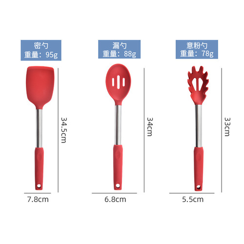 Silicone kitchen utensil set 12-piece non-stick pan cooking spatula kitchen utensils silicone spatula silicone spatula dropshipping