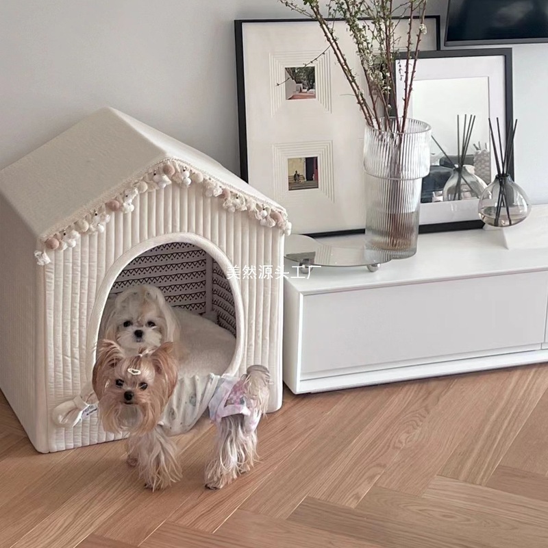 petman小型犬宠物帐篷窝马尔济斯网红冬季保暖封闭狗窝别墅可拆洗|undefined