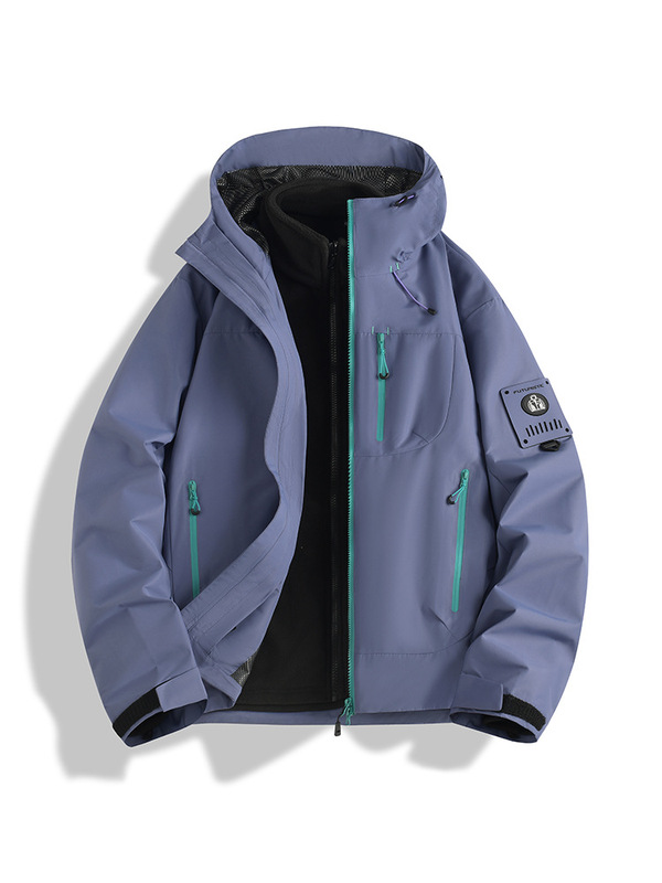 定制新款三合一冲锋衣外套防风防水情侣休闲户外登山服印logo刺绣|undefined