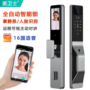 Cross-Border 16-Language Intelligent Face Recognition Lock, Face Recognition to Open Electronic Lock, Palm Vein Graffiti Wifi Smart Lock