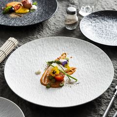 洋食ステーキディナープレートクリエイティブラウンドパスタ和風プレート浅皿家庭用皿PP素材食器メーカー