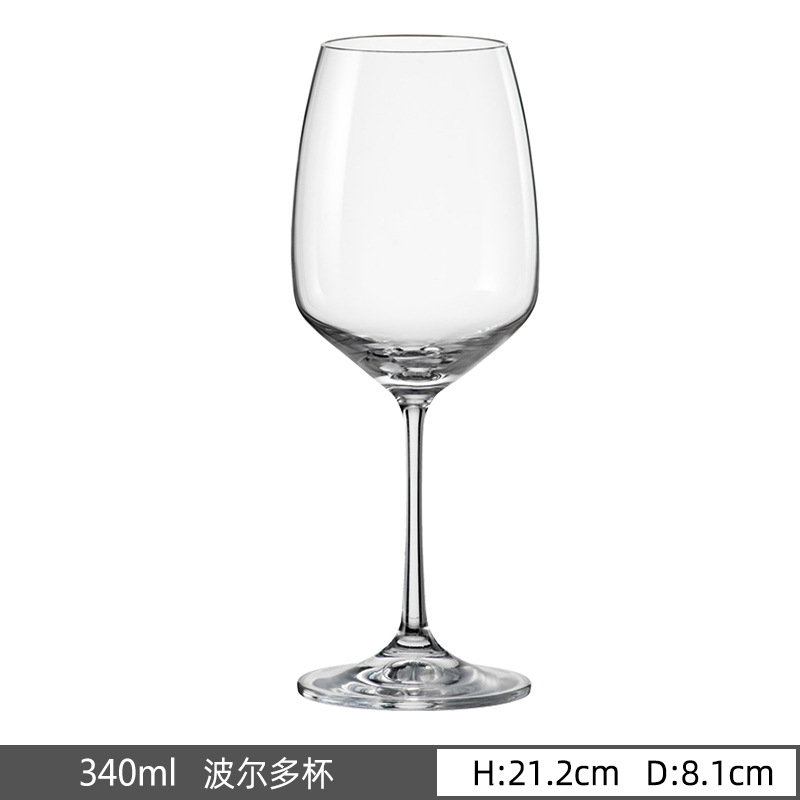 Tazas de vino rojo Lexbordo importaciones checas de cristal sin plomo tazas de hotel de restauración personalizadas al por mayor