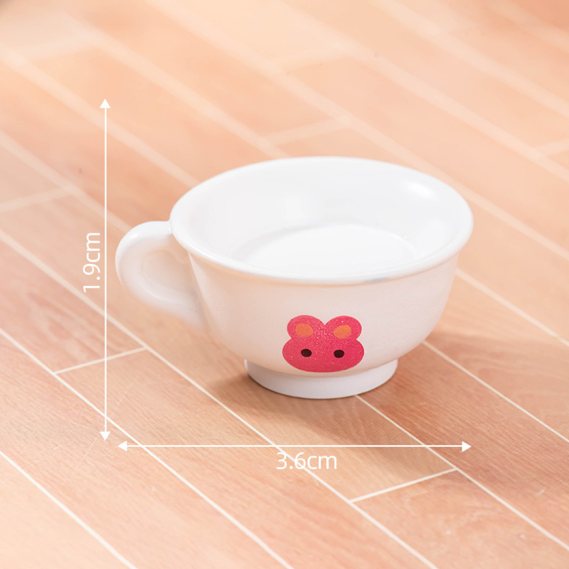 微景观创意可爱碰碰杯小兔子公仔摆件diy娃屋装饰品配件桌面摆件|undefined