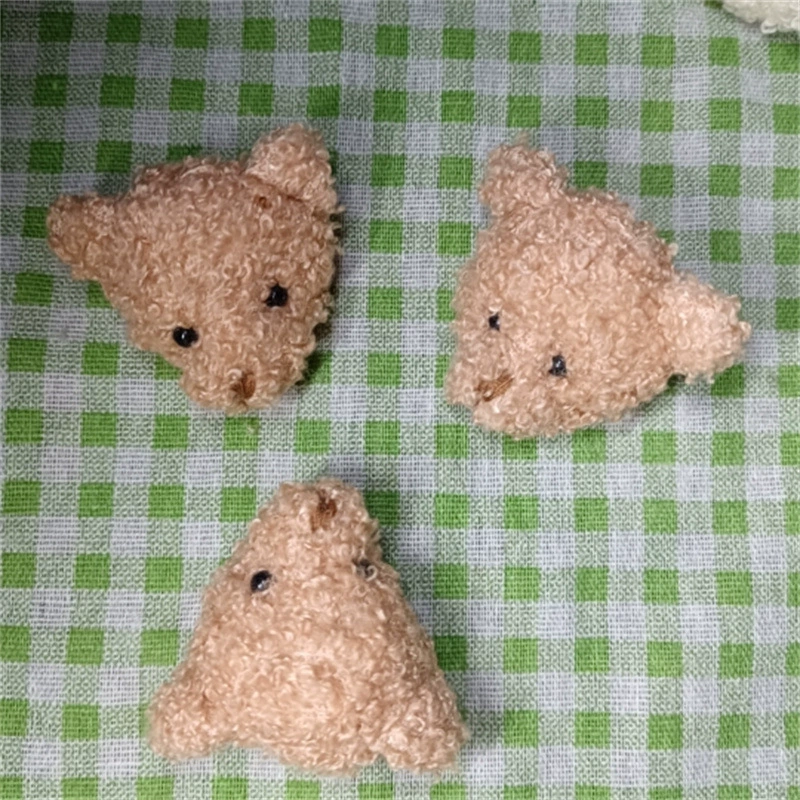 Плюшевая трехмерная кукла, бежовая сумка, украшения с аксессуарами, вспомогательный аксессуар, с маленькими медведями, ручная работа
