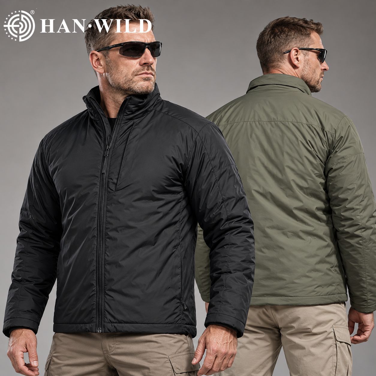 Han Ye Flame Heat Reflection Tactical Cotton Jacket for Autumn and Winter Outdoor Warmth, Windproof Commuting Cotton Coat, Lightweight Tactical Jacket