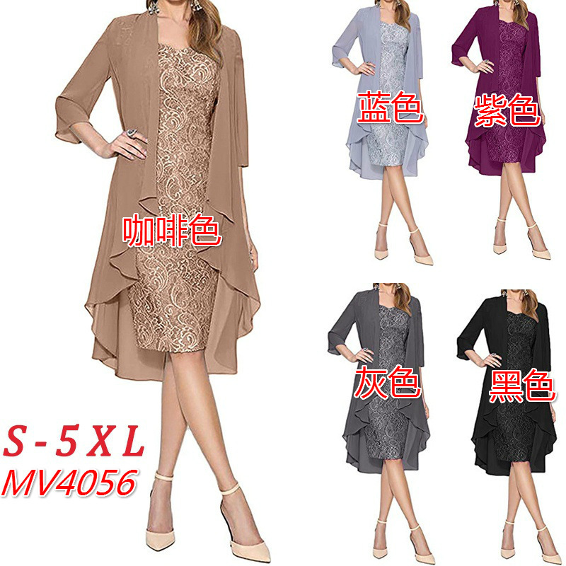 European and American Women's Sexy V Neck Asymmetrical Pure Color Hem Ruffled Personalized Design Women's Dress Q166