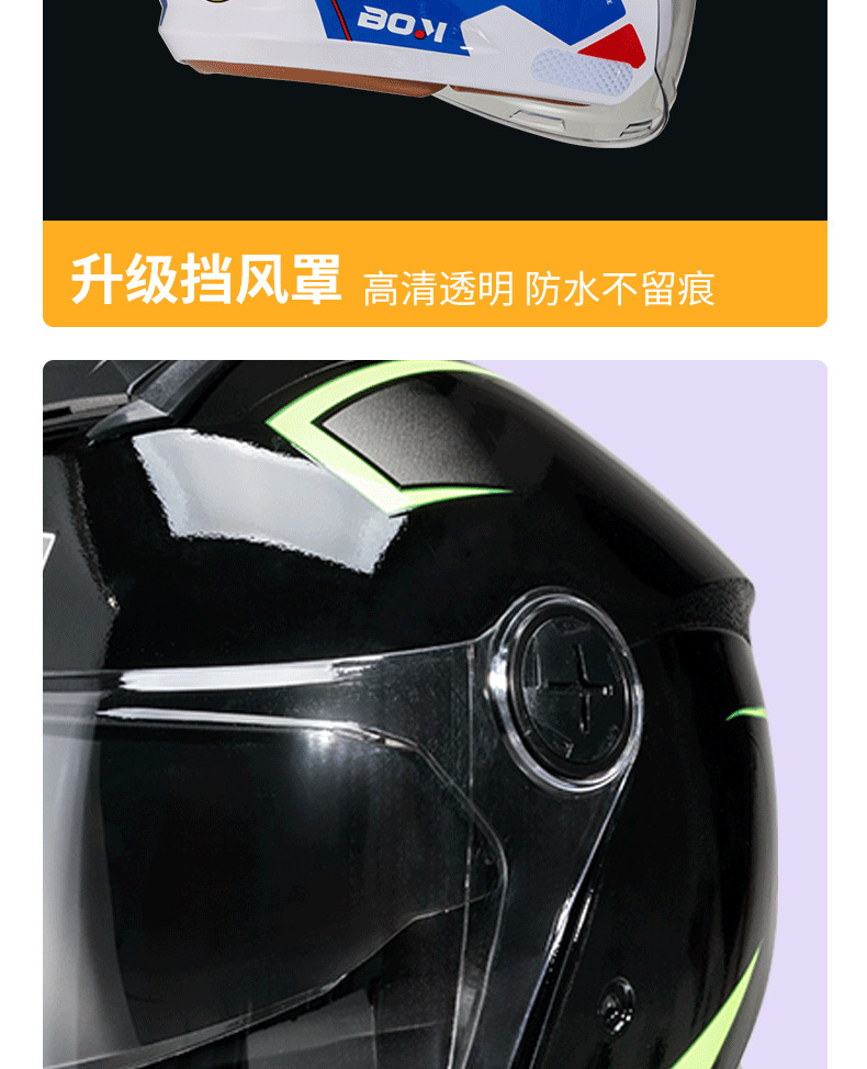 Four-Season Unisex Dual-Lens Electric Vehicle Helmet New National Standard Certified Anti-Fog and Rain-Proof Mecha Style Warm