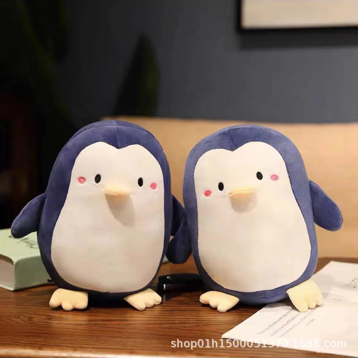 Blue and white penguin