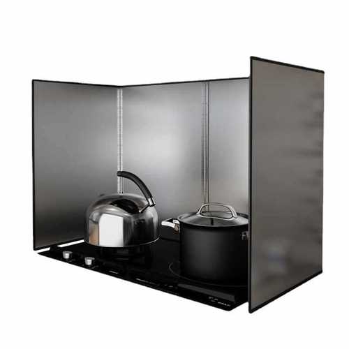 304 stainless steel anti-oil fume baffle, kitchen stove range hood cover, insulated cooking, high temperature resistant, anti-oil splash thickening