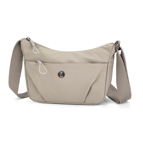 Women's Single Shoulder Dumpling Bag, Nylon Fabric Simple Small Bag, Lightweight Trendy Crossbody Mother Bag