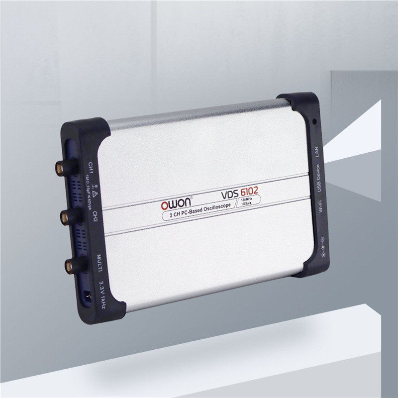 OWON虚拟PC数字示波器VDS6102/VDS6102A双通道100M便捷标配信号源