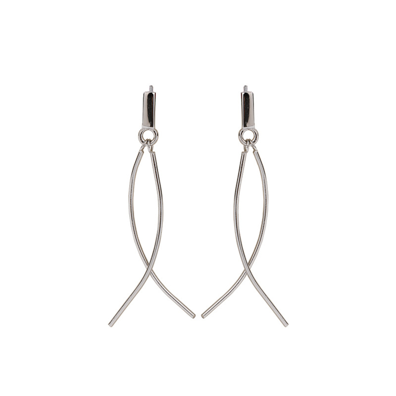 925 plata esterlina Cruz borla pendientes mujer luz lujo nicho diseño 2023 nuevo Stud pendientes temperamento alto sentido pendientes