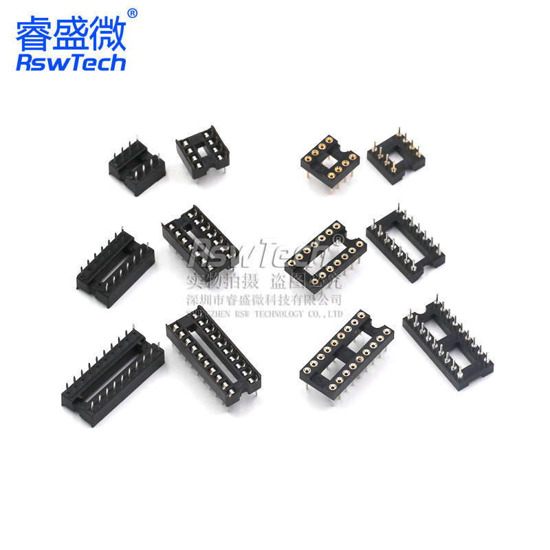 Icソケット集積ブロック直挿しディップマイクロチップ丸穴ベースサブ8p 14 16 20 28 40p足|undefined