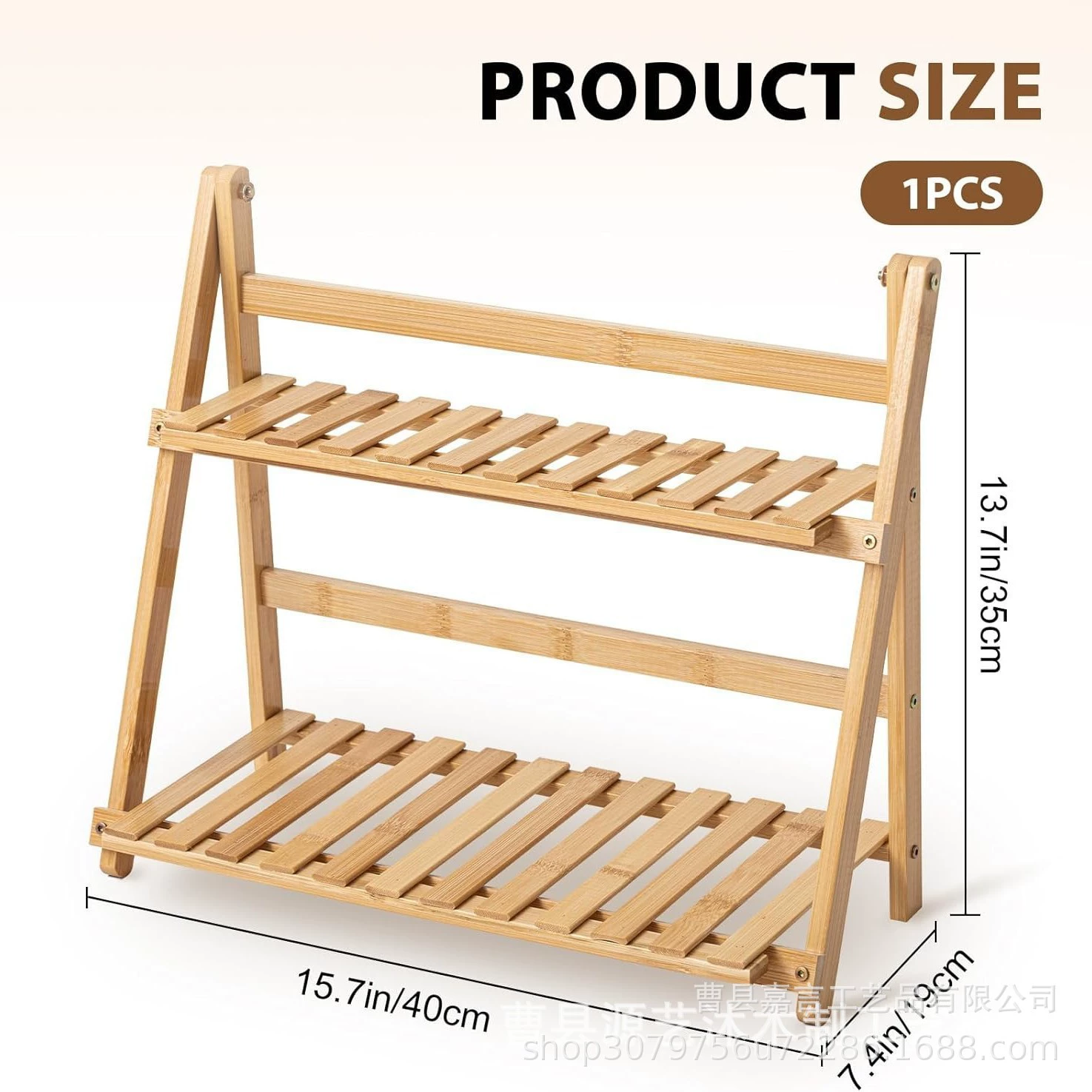 Storage Rack Solid Wood Multi-tier Two-tier Desktop from Yomiego