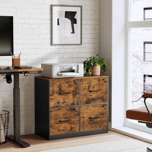 Vintage solid wood office cabinet printer bracket with drawer home assembly Amazon cross-border foreign trade hot sale