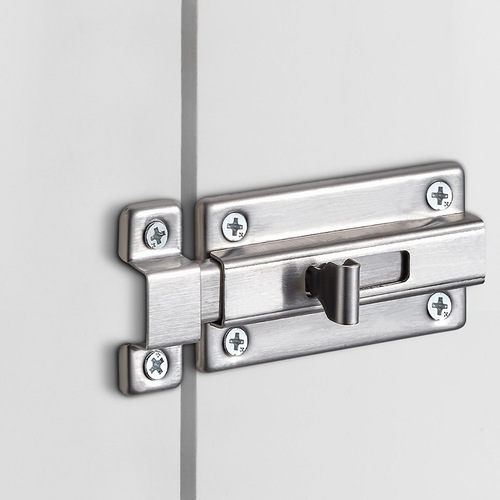 Stainless steel double-sided toggle bolt security latch sliding door hook sanitary room thickened anti-theft surface-mounted 304 door bolt