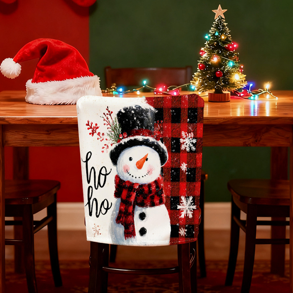 Transfronterizos para la silla de Navidad cubierta de respaldo cubierta de silla de Navidad TIMU mesa de comedor de tela asiento decoración de respaldo