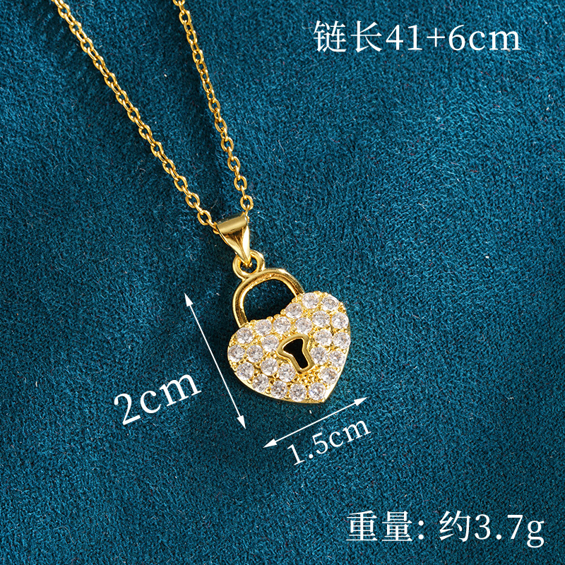 Collar de oro de arena vietnamita, diseño de moda, incrustaciones de diamantes, amor, pendientes femeninos, personalidad durante mucho tiempo, fuente de joyería