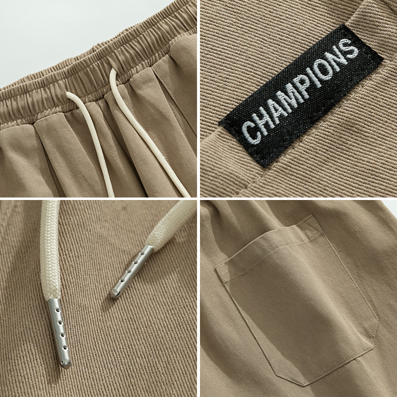 Hanlu ropa de trabajo para hombres pantalones casuales para hombres 2025 primavera nuevo estilo recto costuras con costuras pantalones largos de diseño