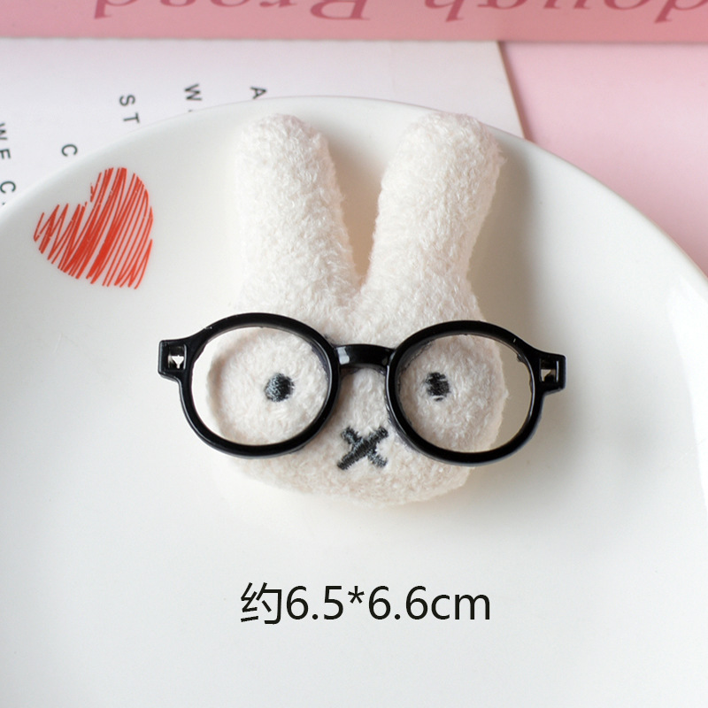 かわいい漫画メガネウサギの帽子ぬいぐるみジュエリーアクセサリー diy 材料卸売 pj1795|undefined