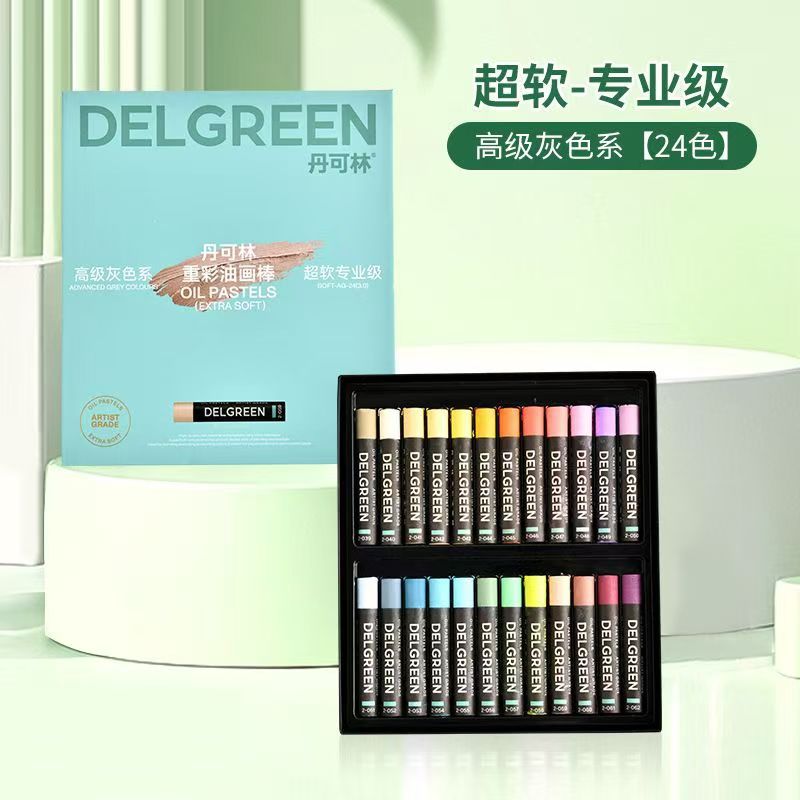 Dancolin color pesado palo de pintura al óleo super suave 24 color 48 lavable polvo de agua Morandi gris superior artista