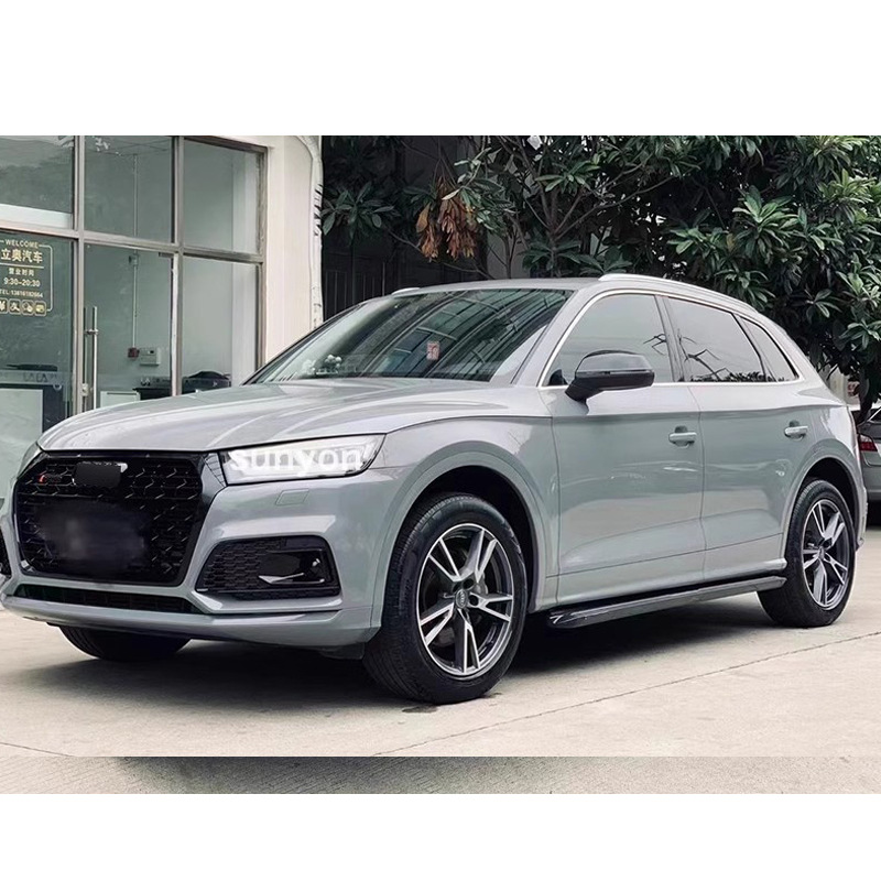 Suitable for 2018 2019 2020 Audi Q5 Fy Fog Light Grille Honeycomb Mesh Glossy Black Sline Adaptation
