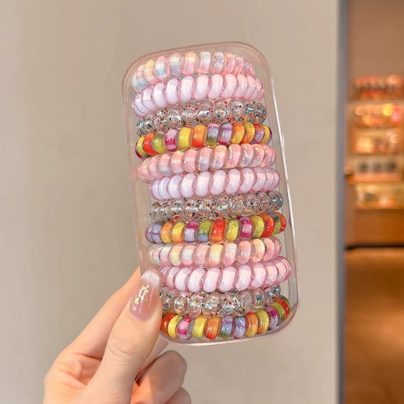 Línea telefónica anillo para el cabello femenino 2025 nueva cuerda para la cabeza sin costuras banda de goma elástica de alta calidad tocado de cuerda para el cabello coreano