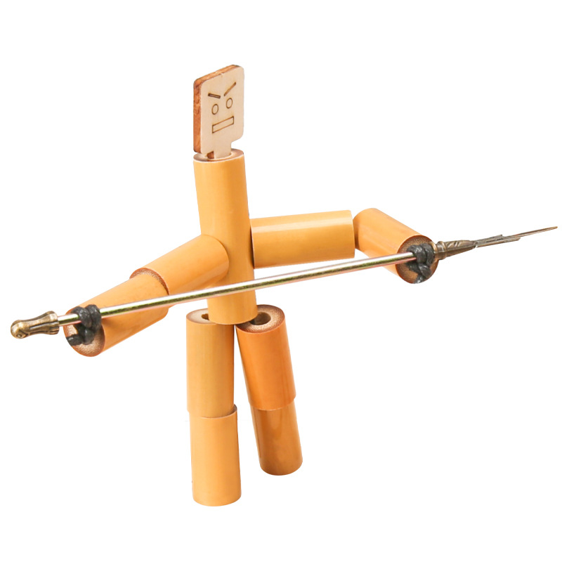 Sexto grado libro de texto hombre de madera hombre de bambú hecho a mano material de bricolaje paquete pensamiento entrenamiento estudiante juguetes al por mayor