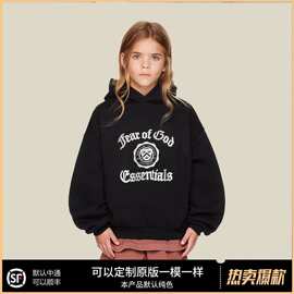 ESSENTIALS儿童秋冬加绒休闲童装男童女童新款卫衣中小童套头衫棉