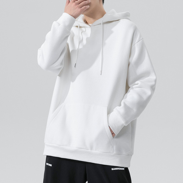 classic solid color velvet hoody