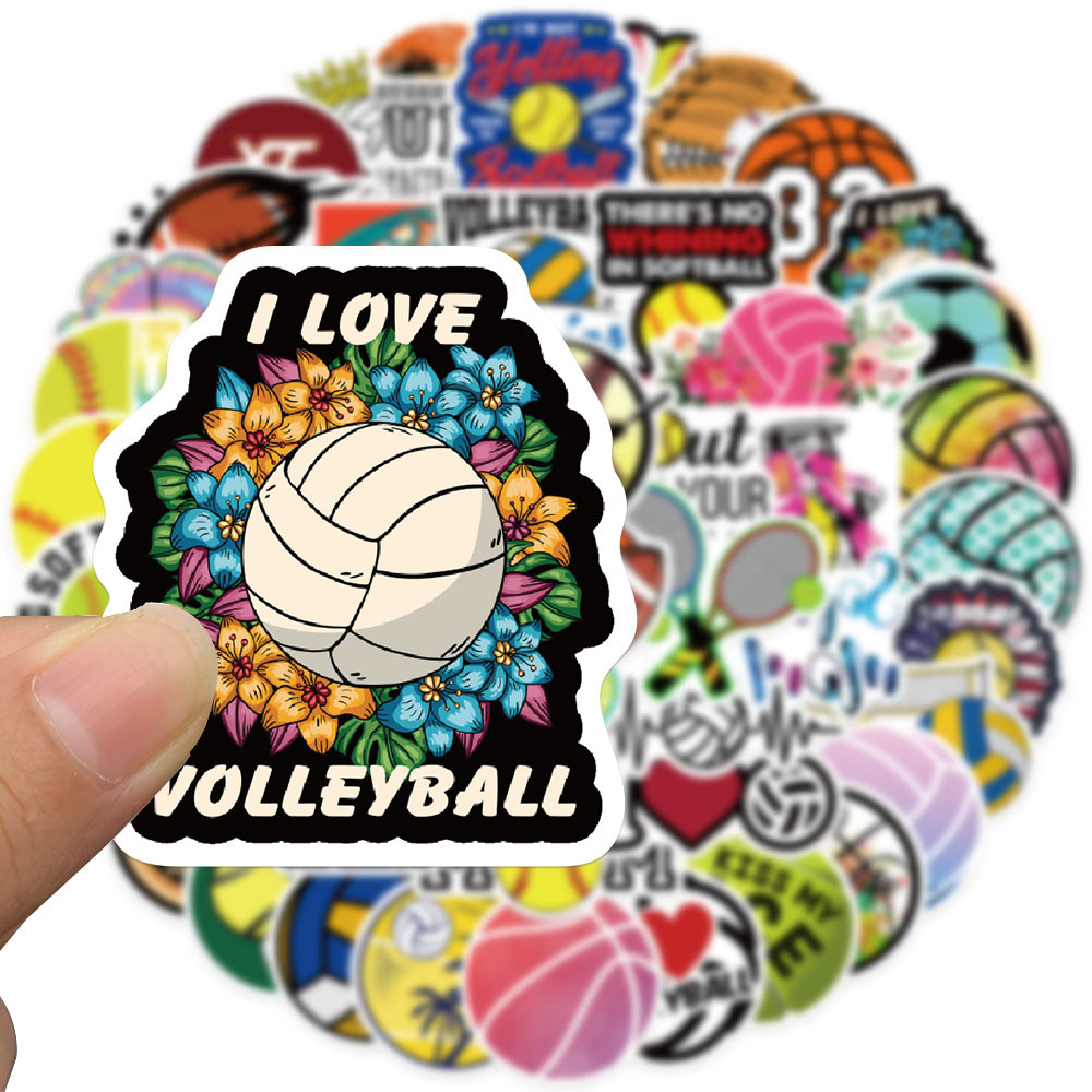 50 Ball Sports Collection Personalized Decoration Suitcase Notebook Stickers display picture 6