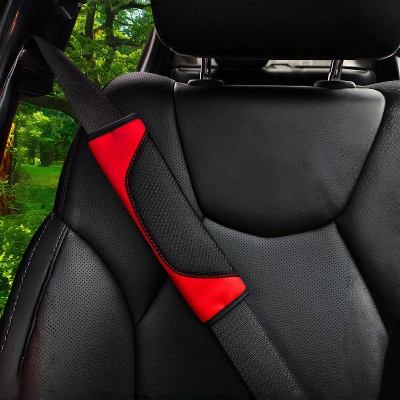 Transparent Leather Seat Belt Shoulder Pads Seat Belt Decompression Comfortable Car Supplies