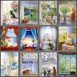 复古油画女钢琴家古董海报厂家批发高清喷绘海报外贸入仓货源虾皮