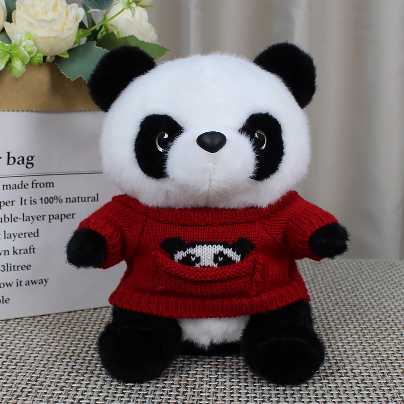 Disfraz encantador China panda muñeca juguetes de peluche regalos simulación Tesoro Nacional al por mayor puede agregar logotipo