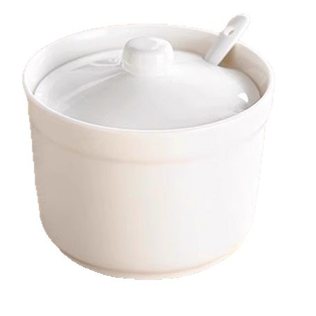Casa de alta temperatura condimento de cerámica para la lata especial de aceite de cocina de cocina a prueba de humedad doméstica con cucharas de sal de glutamato monosódico caja de condimentos