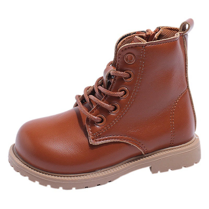 Детские ботинки для девочек, сезон 2025, новые короткие ботинки в британском стиле, тонкие кожаные туфли для мальчиков, кожаные ботинки для школьников и выступлений
