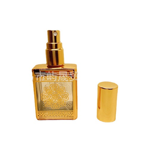 15ml Electroplated UV Perfume Bottle Glass Tube Electrochemical Aluminum Middle East Luxury Spray Perfume Sub-Bottle Spray Bottle Wholesale