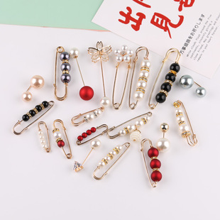 Waist skirt regulating anti -light KC gold fibula fixed clothes waist pants waist change small needle pearl