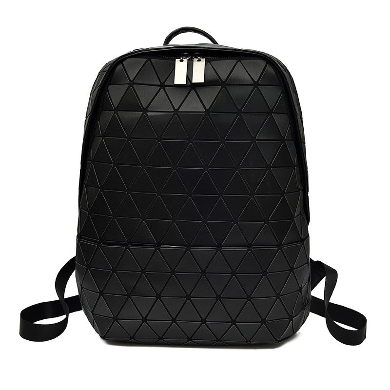 2024 Frühjahr Neue Geometrie Lingge Stoßdämpfende Große Kapazität Unisex PU Computer Rucksack_voghion.com