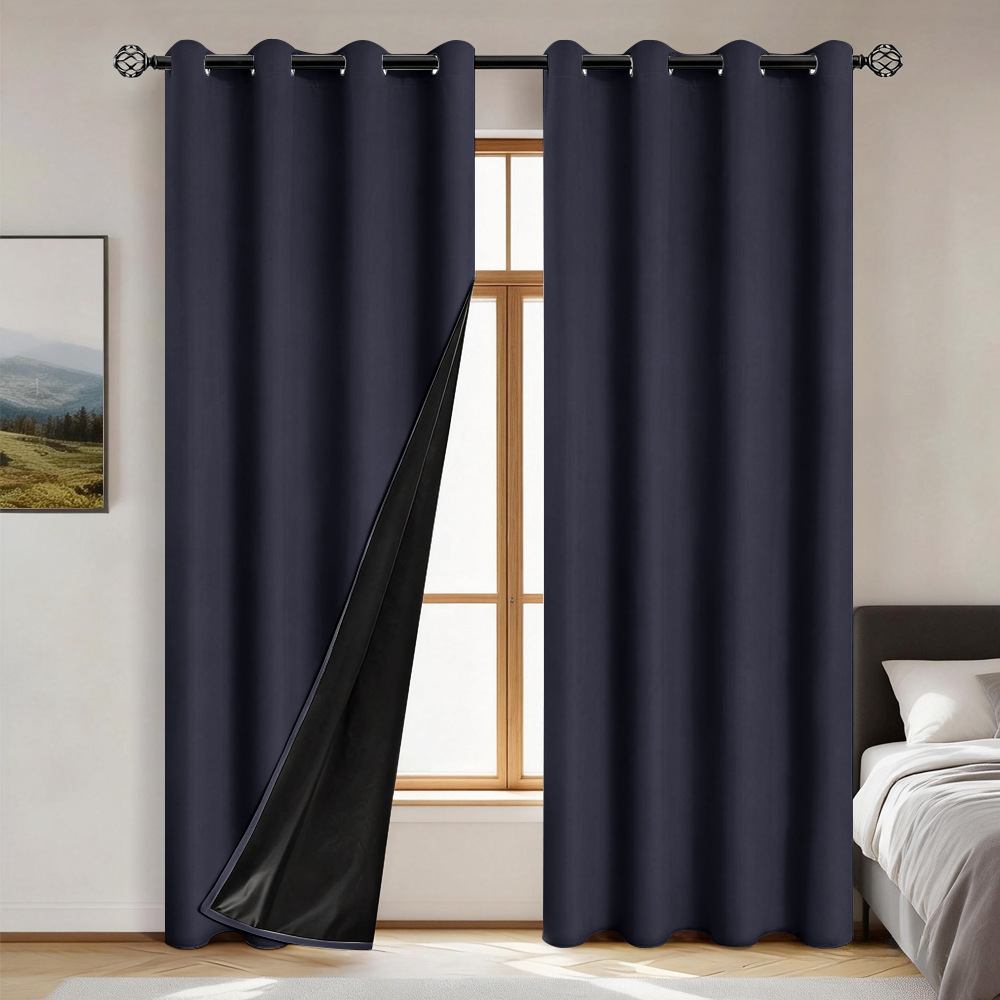 10 navy blue [pongee laminated] / W:100cm*l:130cm perforated single piece, about 177g