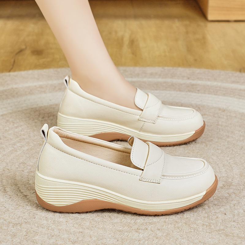 Summer New Women's Shoes Thick Sole Hole European American Fashion Korean Version Middle-aged And Elderly Mom Loafers_vogvips.com
