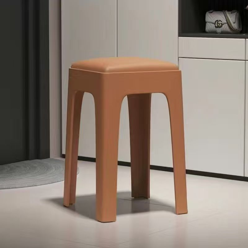 Taburetes apilables taburetes caseros taburetes redondos simples taburetes resistentes de respaldo sillas altas taburetes de plástico