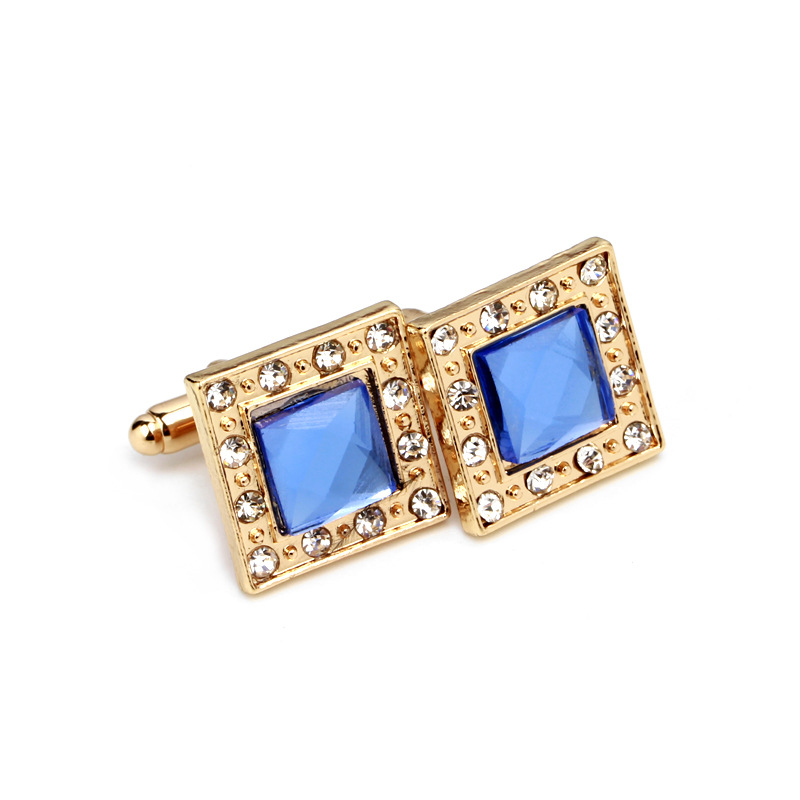 nuovi gemelli rotondi in cristallo di diamante gemelli alla moda per camicia in zircone francese_voghion.com