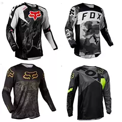 Fox Off-Road Motorcycle Quick-Drying Long-Sleeved T-Shirt Quick-Drying Wear-Resistant Breathable Cycling Clothing Motorcycle Clothing Men's Mountain Bike
