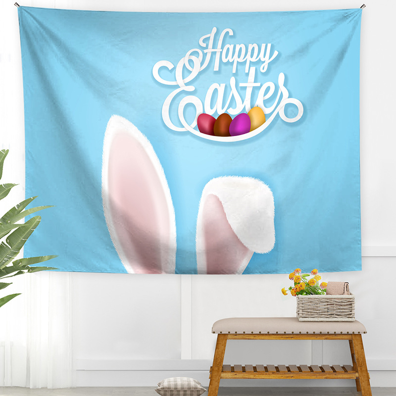 Nordic ins style Easter Day series tapestry egg rabbit creative printing indoor room decoration background cloth